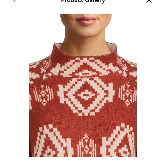 NWT No Boundaries Juniors’ Lace-Up Neck Sweater – Size Small, Trendy Pattern - Picture 5 of 6